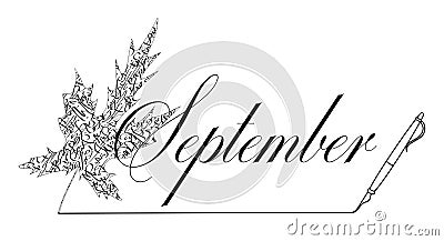 September the beginning of academic year Vector Illustration