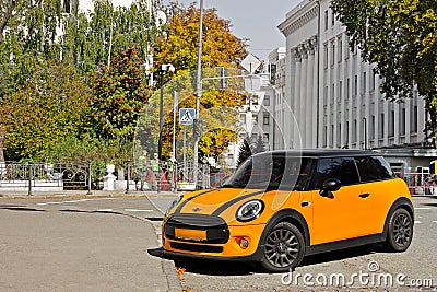 September 18, 2012, Kyiv. Ukraine. Mini Cooper in the city Editorial Stock Photo