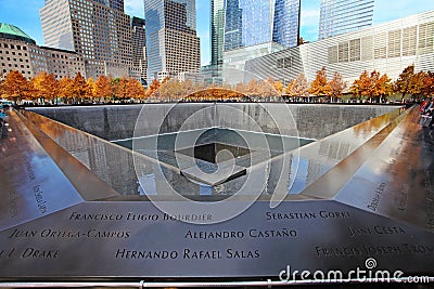 September 11 Memorial, World Trade Center Editorial Stock Photo