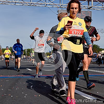 Half Marathon Minsk 2019 Running in the city Editorial Stock Photo