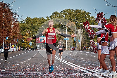 September 15, 2018 Minsk Belarus Half Marathon Minsk 2019 Running in the city Editorial Stock Photo