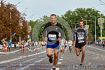September 15, 2018 Minsk Belarus Half Marathon Minsk 2019 Running in the city Editorial Stock Photo