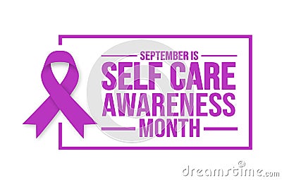 September is National Self Care Awareness Month background template. Holiday concept. background, banner Vector Illustration