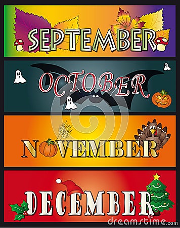 September october november december Stock Photo