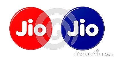 September 2, 2023. Reliance Jio Infocomm Limited logo, Jio, is an Indian mobile network operator. Logo 3D Illustration 2.jpg Editorial Stock Photo