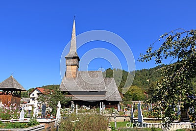 September 8 2021 - Rozavlea, Romania: traditional church of northern Romania Editorial Stock Photo