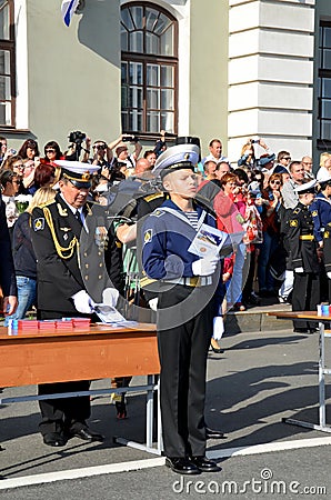 1 September in Saint-Petersburg. Oath Editorial Stock Photo