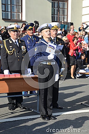 1 September in Saint-Petersburg. Oath Editorial Stock Photo