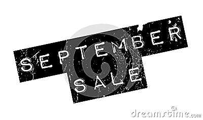 September Sale rubber stamp Vector Illustration