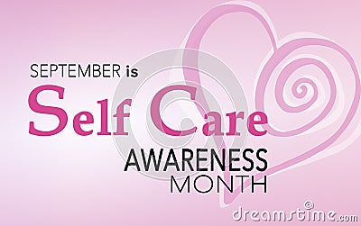 September is self care awareness month Stock Photo