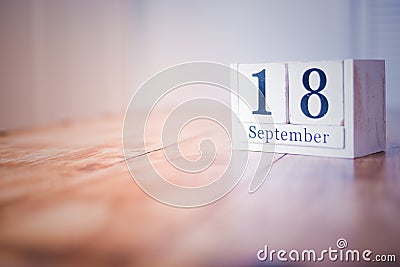 18 September - 18th of September - Happy Birthday - National Day - Anniversary Stock Photo