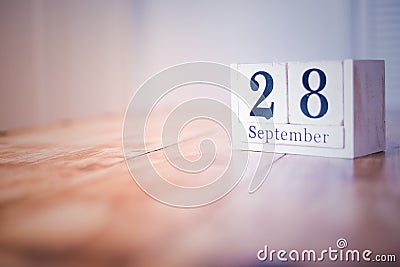 28 September - 28th of September - Happy Birthday - National Day - Anniversary Stock Photo