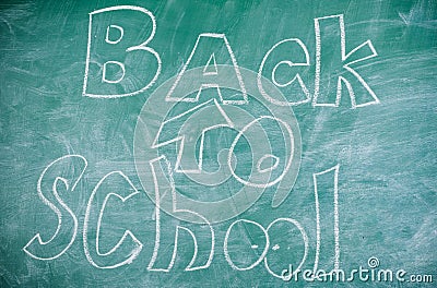 September time to back to studying and getting education. Back to school it is never late to study. Chalkboard with Stock Photo