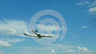 Awacs Plane over Tinker Airforce Base, Oklahoma City, Oklahoma Editorial Stock Photo