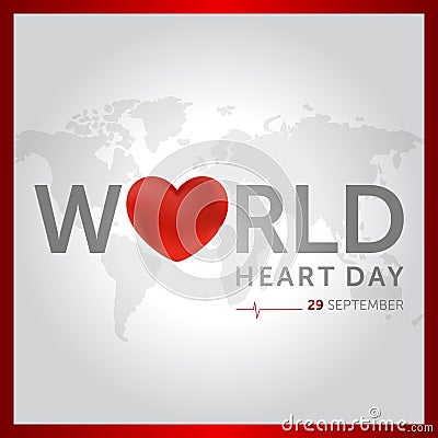 29 september world heart day concept design vector illustration Vector Illustration
