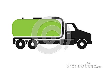 Septic tank truck icon. Vector Illustration