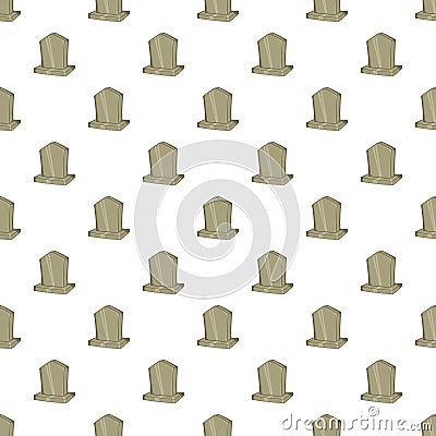 Sepulchral monument pattern, cartoon style Vector Illustration