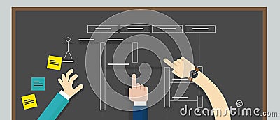 Sequence diagram uml unified modeling language Vector Illustration