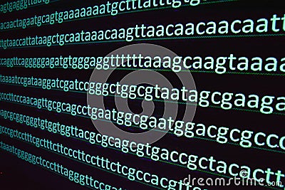 Sequencing of the genome. Stock Photo