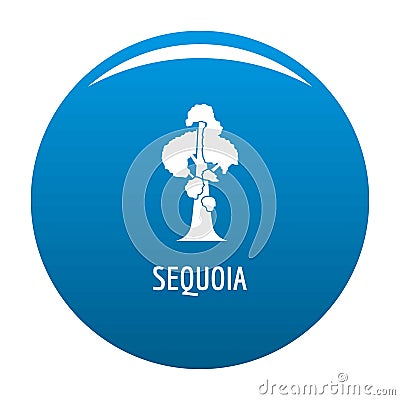 Sequoia icon blue vector Vector Illustration