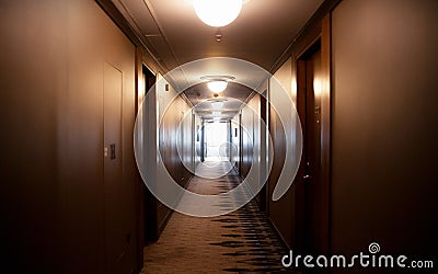 SERBIA, BELGRADE - MAY 30, 2017. Corridor. Corridor in the hotel Editorial Stock Photo