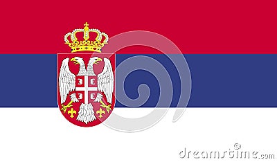 Serbia flag image Vector Illustration