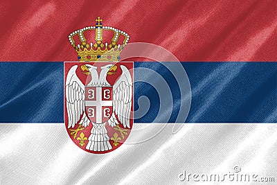 Serbia Flag Stock Photo