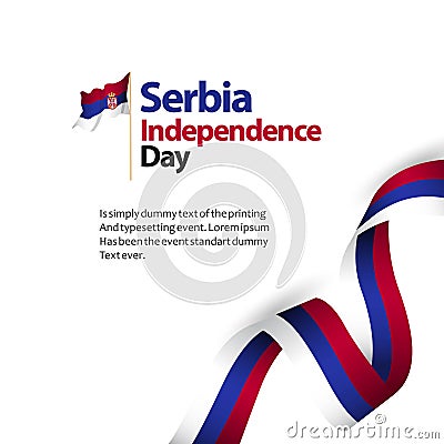 Serbia Independence Day Vector Design Illustration Vector Illustration