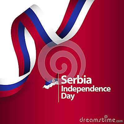 Serbia Independence Day Vector Design Illustration Vector Illustration