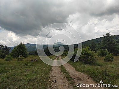 Serbia Sokobanja region road to mountain Rtanj Stock Photo