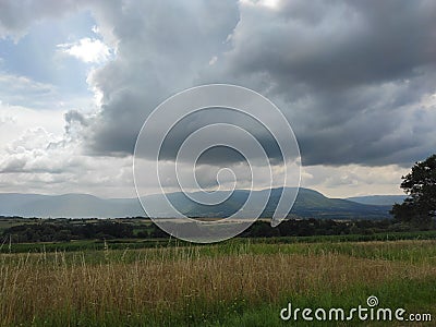 Serbia Sokobanja region landscape from the road to Vrmdza village Stock Photo