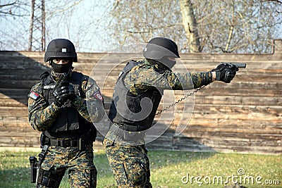 Serbian Gendarmerie Operators Editorial Stock Photo