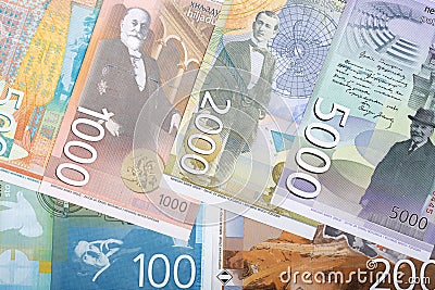 Serbian money a business background Stock Photo