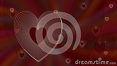 Valentine's Day, nice heart on a postcard, Vector Illustration