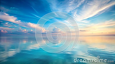 Serene Blue Horizon AI generated Stock Photo