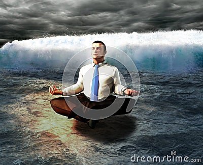 A serene businessman. Stock Photo