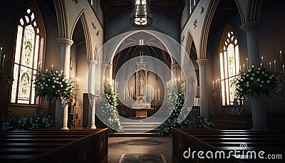 Christian church inside view Stock Photo