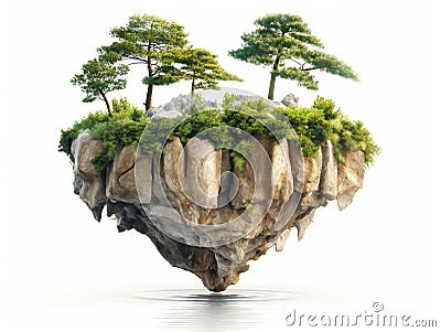 Floating Island Oasis Stock Photo