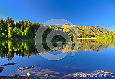 Serene lake Payton in Utah. Stock Photo