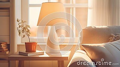 serene light home background Cartoon Illustration
