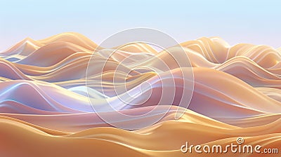 Serene Pastel Colored Digital Landscape Abstract Background. Stock Photo