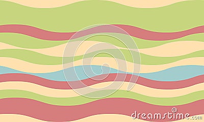 Serene pastel wave pattern. Soft, flowing lines create a calming, minimalist design ideal for backgrounds, website banners, or Vector Illustration