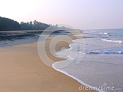 A Serene Secluded Beach - Alappuzha, Kerala, India Stock Photo