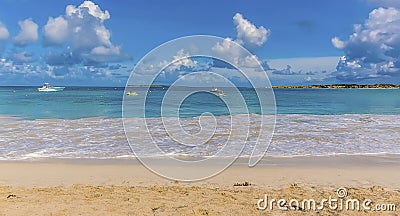 A serene view from Orient beach in St Martin Stock Photo