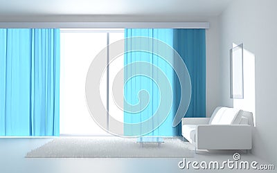 Serene white interior Stock Photo