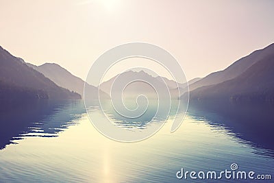 Serenity lake Stock Photo