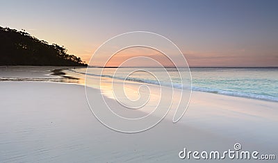 Serenity at Murrays Beach at sundown Stock Photo