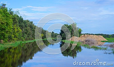 Serenity river in Vietnam Stock Photo