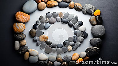 Serenity in Stone: Zen Meditation Circle Stock Photo