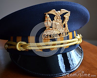 Sergeant Police Hat Stock Photo
